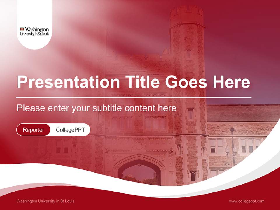 Washington University in St Louis Lecture Sharing and Networking Event PPT Template4:3 ratio PPT effect preview image4