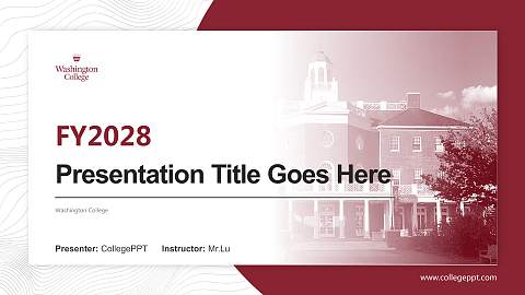 Washington College Academic Presentation/Research Findings Report PPT Template