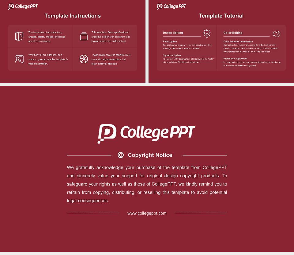 Washington College Academic Presentation/Research Findings Report PPT Template16:9 ratio PPT effect preview image5