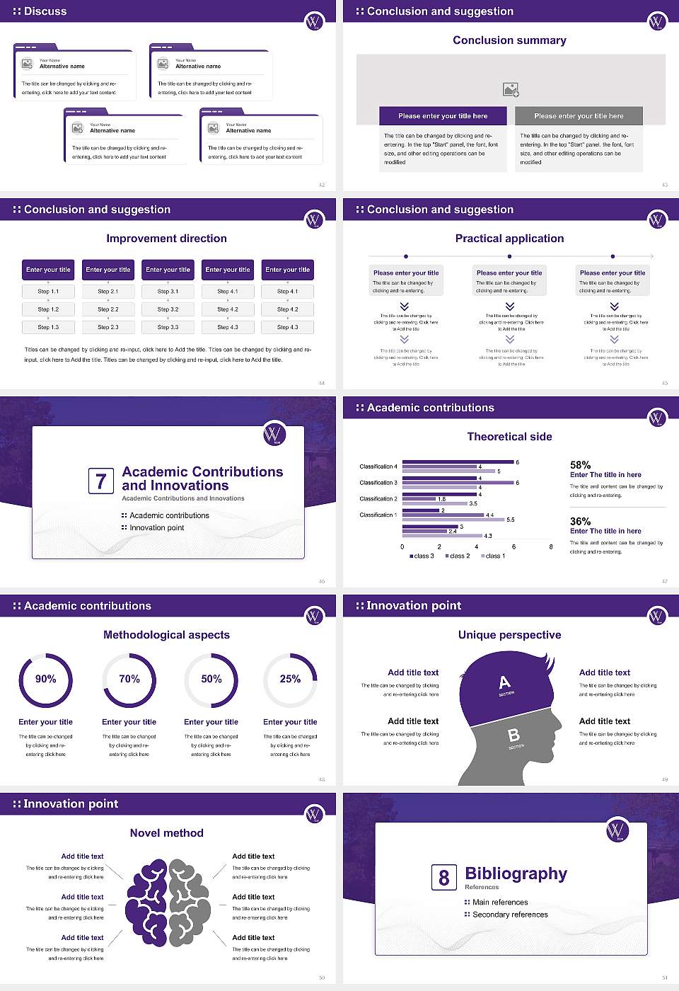 Wesleyan College Graduation Thesis Defense PPT Template16:9 ratio PPT effect preview image6