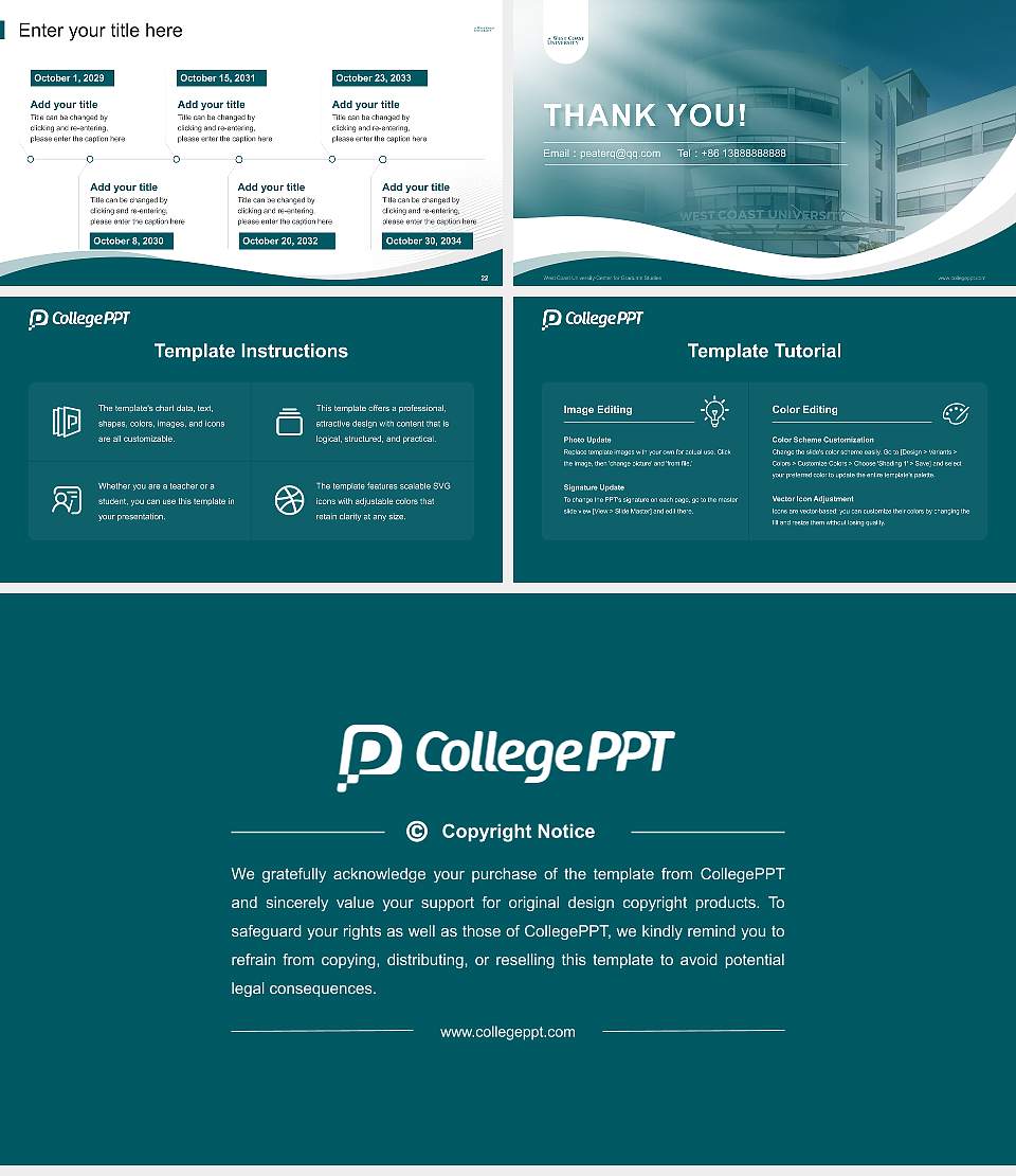 West Coast University-Center for Graduate Studies Lecture Sharing and Networking Event PPT Template16:9 ratio PPT effect preview image4