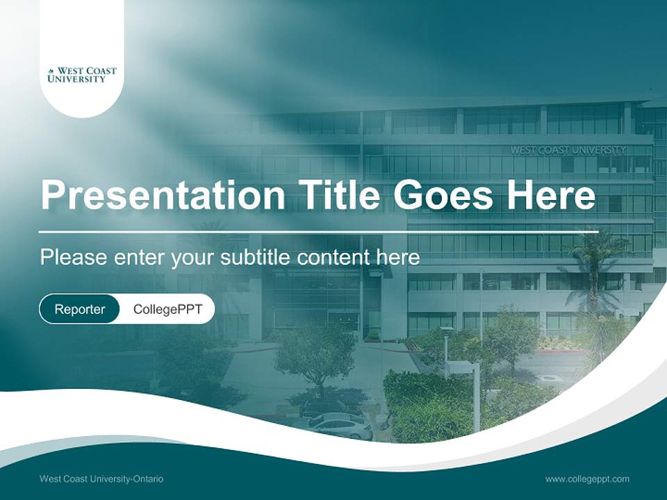 West Coast University-Ontario Lecture Sharing and Networking Event PPT Template4:3 ratio PPT effect preview image4