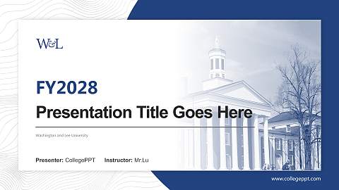 Washington and Lee University Academic Presentation/Research Findings Report PPT Template
