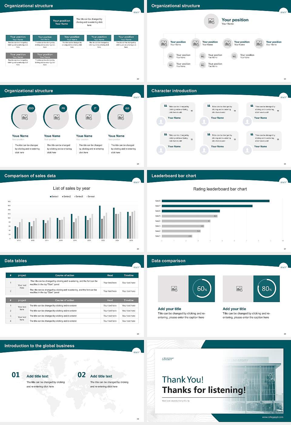 West Coast University-Orange County Academic Presentation/Research Findings Report PPT Template16:9 ratio PPT effect preview image4