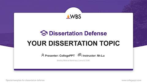 Wesley Biblical Seminary Graduation Thesis Defense PPT Template