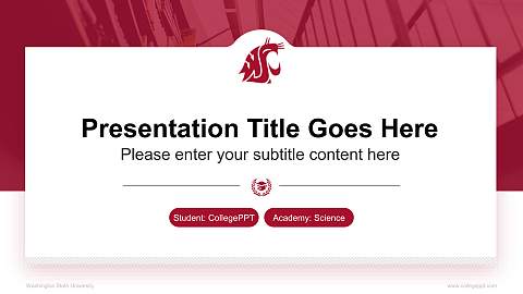 Washington State University National Scholarship Defense PPT Template