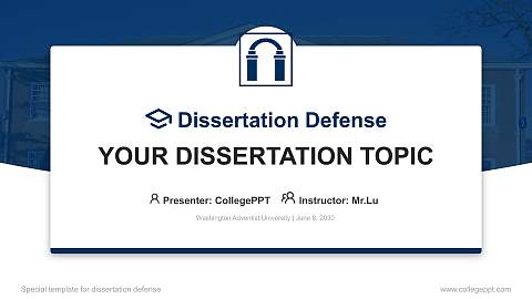 Washington Adventist University Graduation Thesis Defense PPT Template