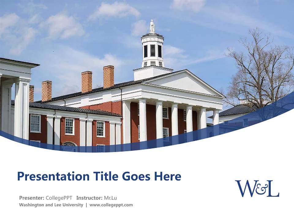 Washington and Lee University Course/Courseware Creation PPT Template4:3 ratio PPT effect preview image5