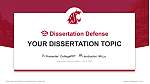 Washington State University Soutenance de thèse Modèle PPT