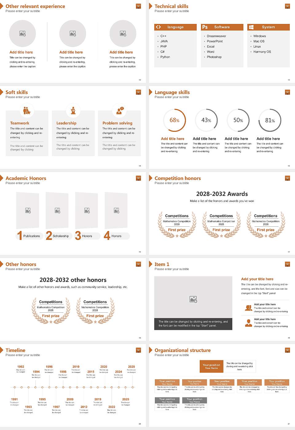 Waynesburg University Resume PPT Template16:9 ratio PPT effect preview image3