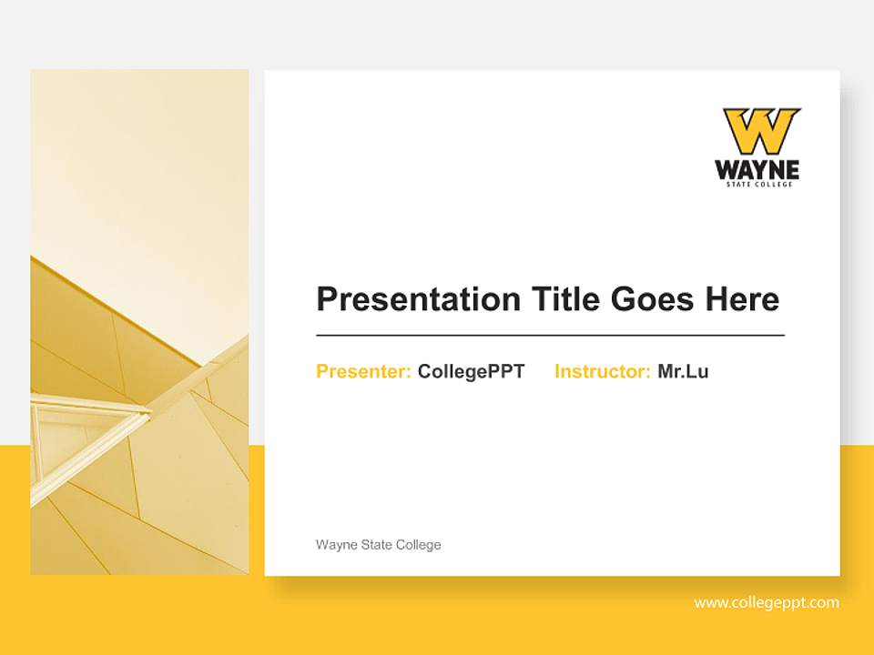 Wayne State College General Purpose PPT Template4:3 ratio PPT effect preview image6
