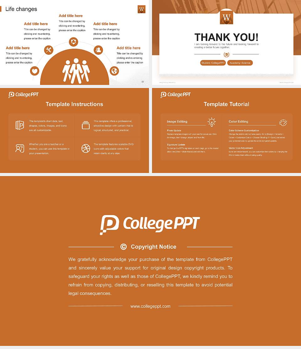 Waynesburg University National Scholarship Defense PPT Template16:9 ratio PPT effect preview image4