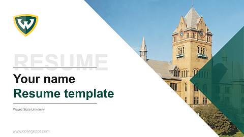 Wayne State University Resume PPT Template
