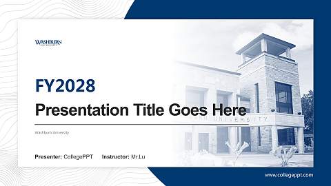 Washburn University Academic Presentation/Research Findings Report PPT Template