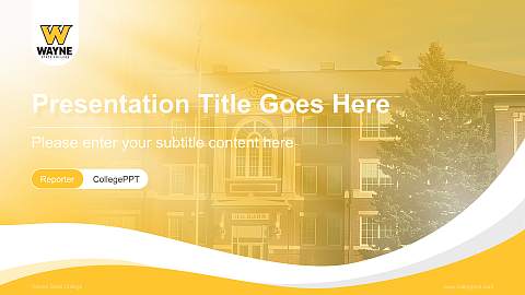 Wayne State College Lecture Sharing and Networking Event PPT Template