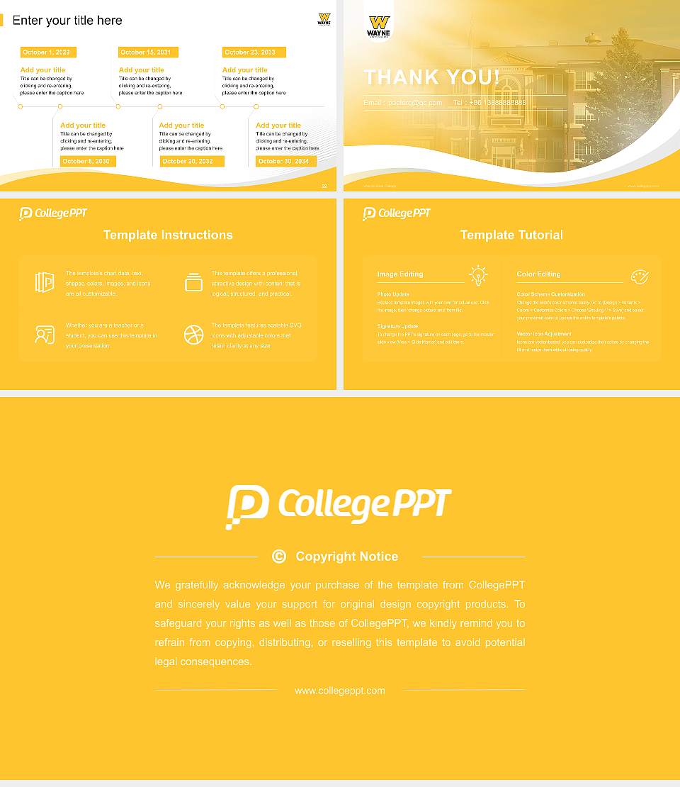 Wayne State College Lecture Sharing and Networking Event PPT Template16:9 ratio PPT effect preview image4