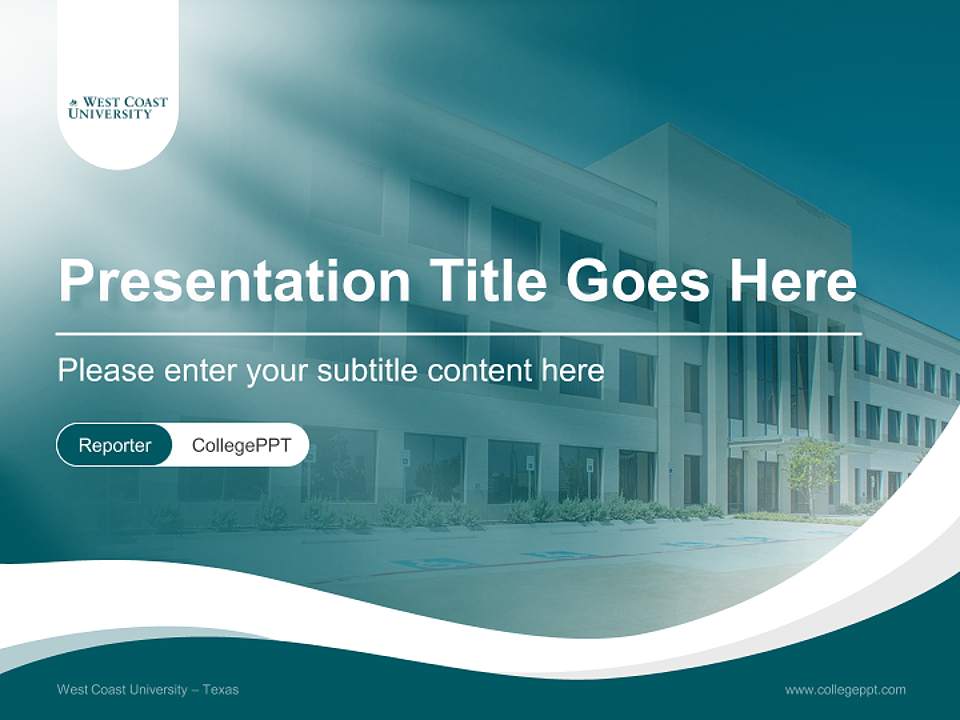 West Coast University – Texas Lecture Sharing and Networking Event PPT Template4:3 ratio PPT effect preview image4