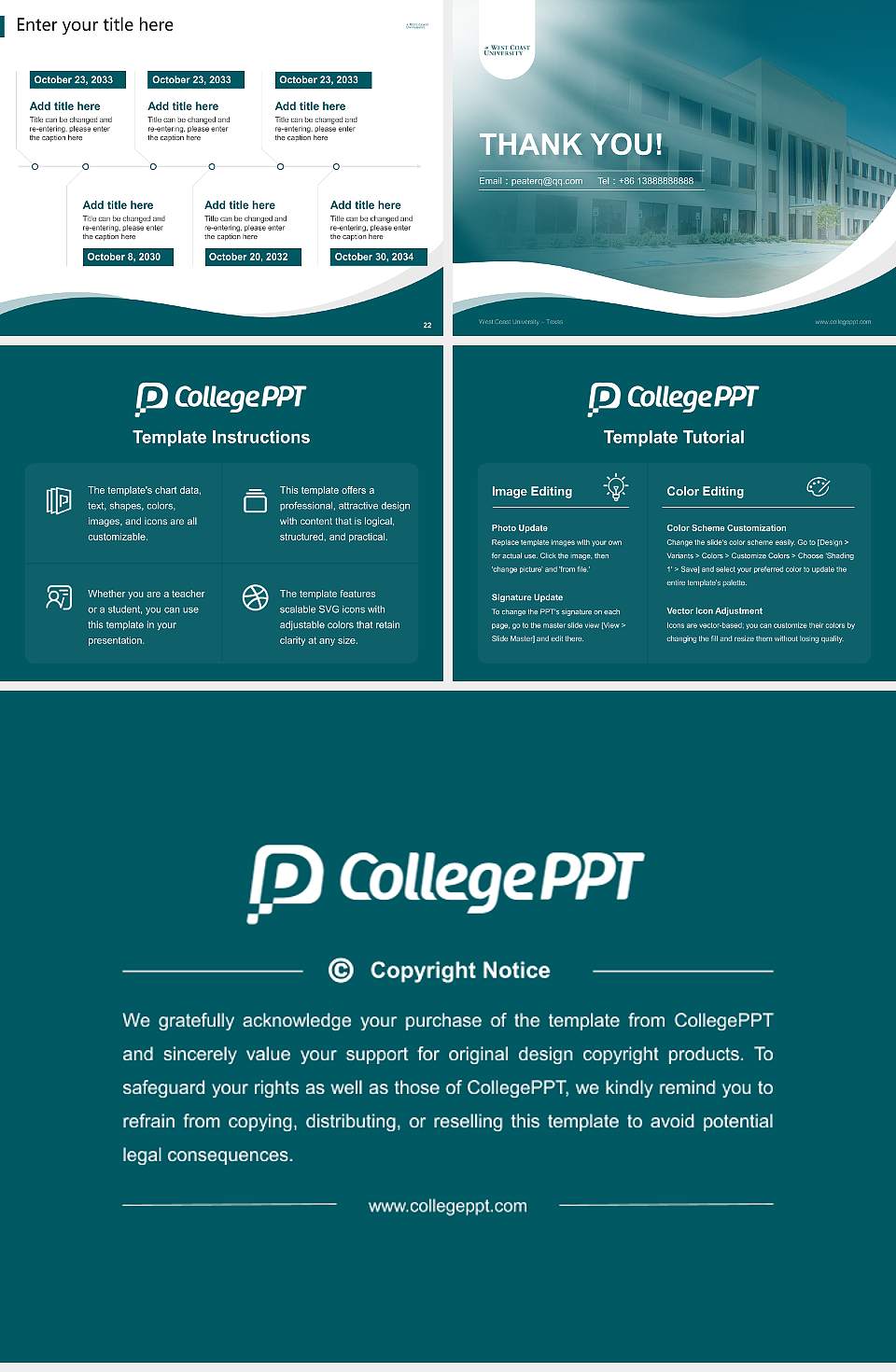 West Coast University – Texas Lecture Sharing and Networking Event PPT Template4:3 ratio PPT effect preview image4