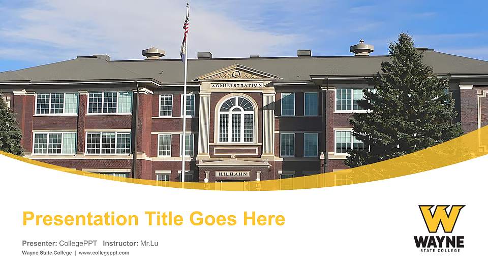 Wayne State College Course/Courseware Creation PPT Template16:9 ratio PPT effect preview image