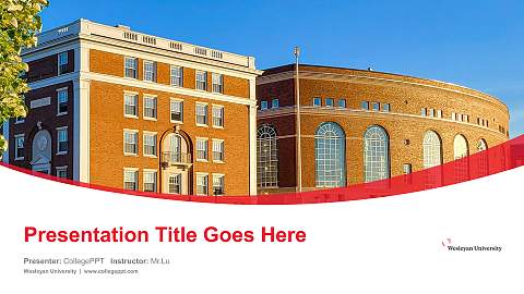 Wesleyan University Course/Courseware Creation PPT Template