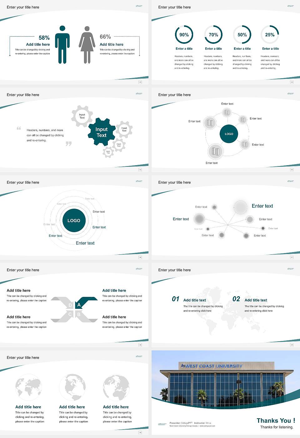 West Coast University-Orange County Course/Courseware Creation PPT Template16:9 ratio PPT effect preview image4