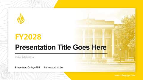 Wayland Baptist University Academic Presentation/Research Findings Report PPT Template