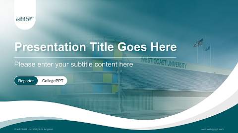 West Coast University-Los Angeles Lecture Sharing and Networking Event PPT Template