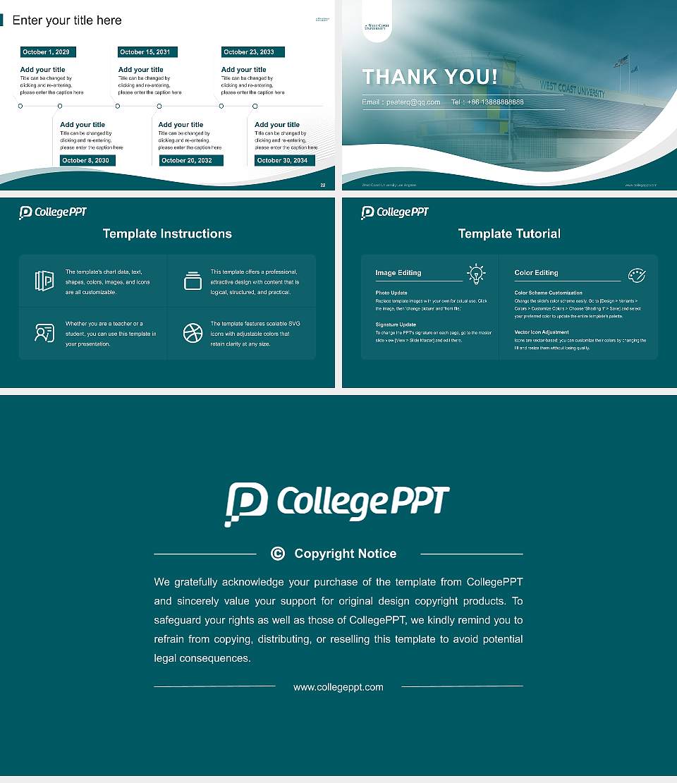 West Coast University-Los Angeles Lecture Sharing and Networking Event PPT Template16:9 ratio PPT effect preview image4