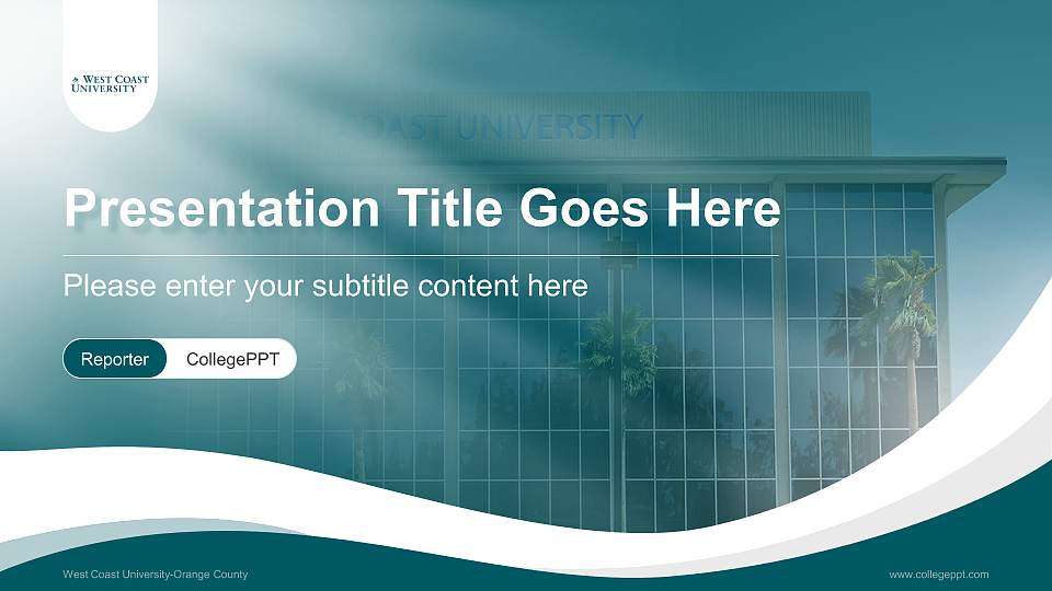 West Coast University-Orange County Lecture Sharing and Networking Event PPT Template16:9 ratio PPT effect preview image