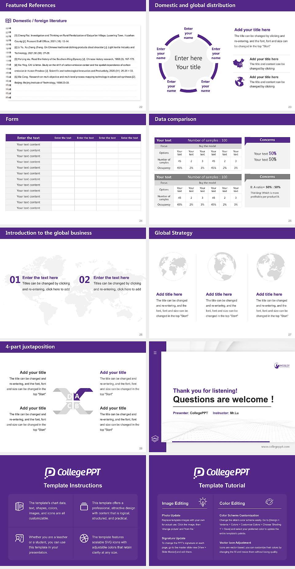 Wesley Theological Seminary Thesis Proposal/Graduation Defense PPT Template4:3 ratio PPT effect preview image4