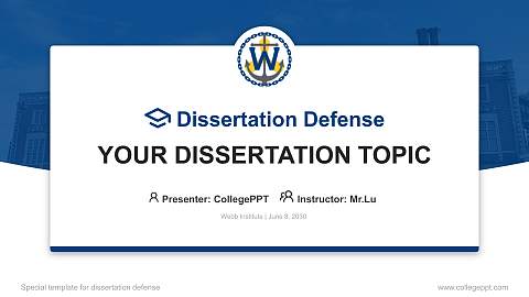 Webb Institute Graduation Thesis Defense PPT Template