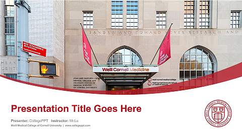 Weill Medical College of Cornell University Course/Courseware Creation PPT Template