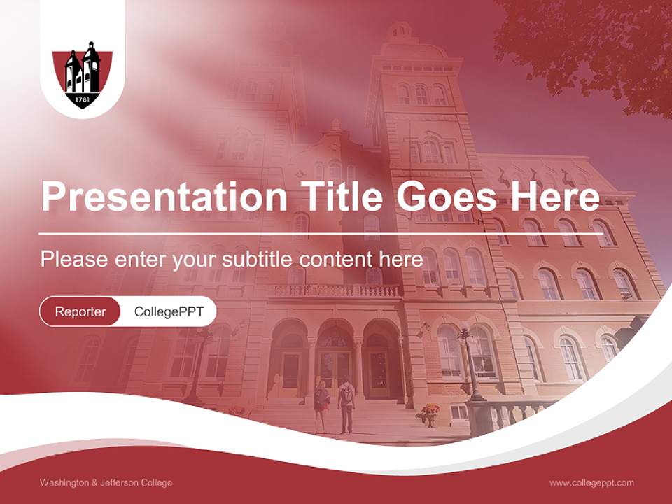 Washington & Jefferson College Lecture Sharing and Networking Event PPT Template4:3 ratio PPT effect preview image4