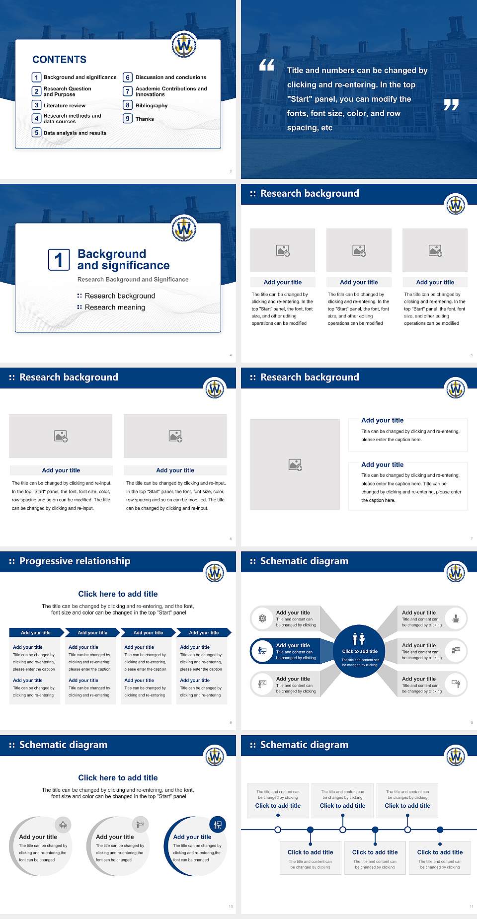 Webb Institute Graduation Thesis Defense PPT Template4:3 ratio PPT effect preview image2