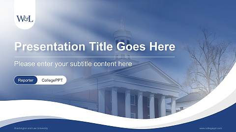 Washington and Lee University Lecture Sharing and Networking Event PPT Template