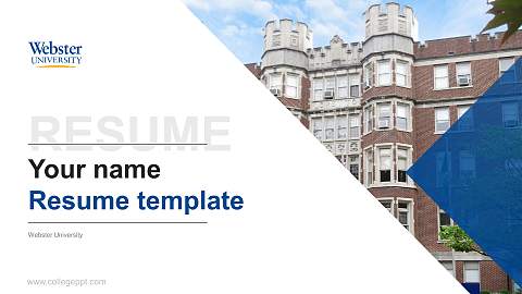 Webster University Resume PPT Template