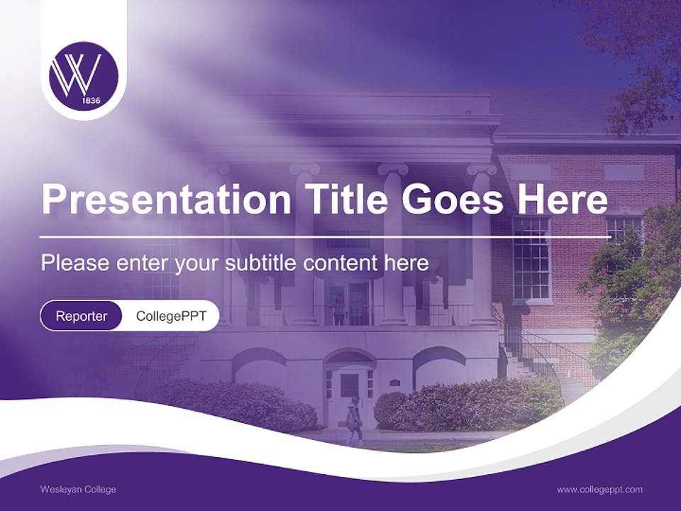 Wesleyan College Lecture Sharing and Networking Event PPT Template4:3 ratio PPT effect preview image4