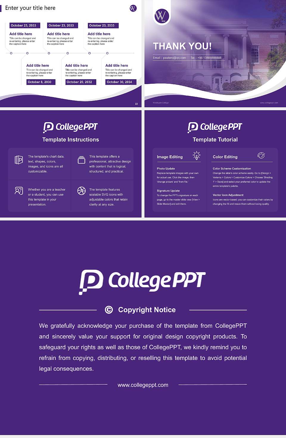 Wesleyan College Lecture Sharing and Networking Event PPT Template4:3 ratio PPT effect preview image4
