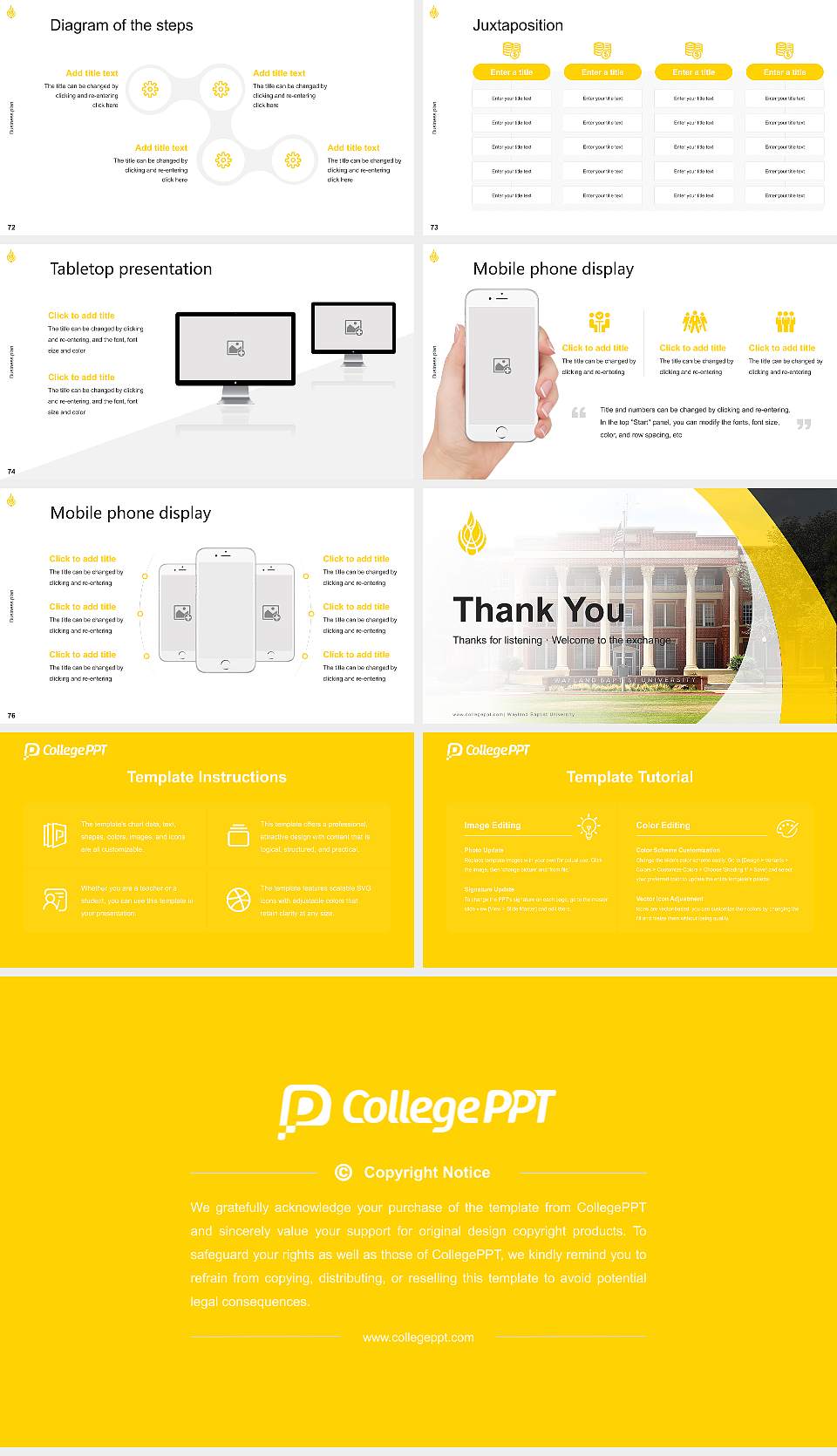 Wayland Baptist University Competition/Entrepreneurship Contest PPT Template16:9 ratio PPT effect preview image9