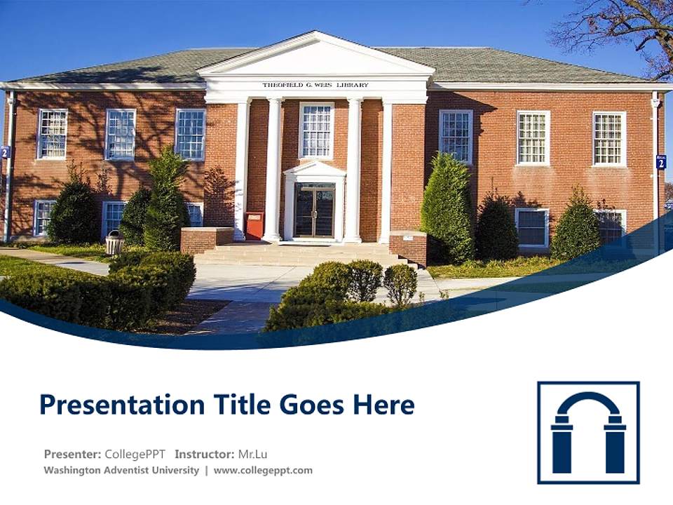 Washington Adventist University Course/Courseware Creation PPT Template4:3 ratio PPT effect preview image5