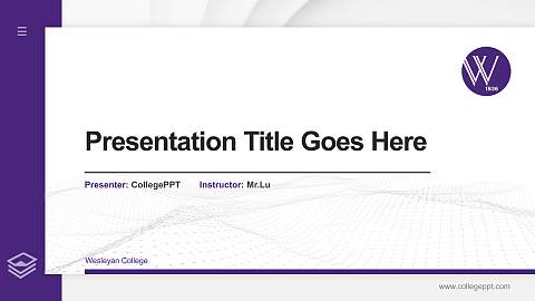 Wesleyan College Thesis Proposal/Graduation Defense PPT Template