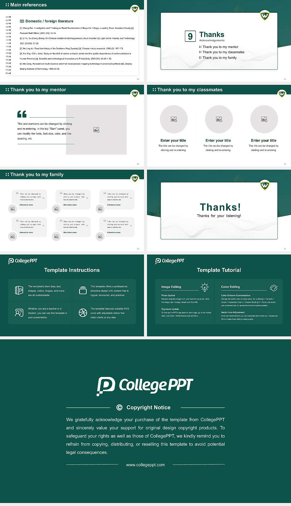 Wayne State University Graduation Thesis Defense PPT Template16:9 ratio PPT effect preview image7