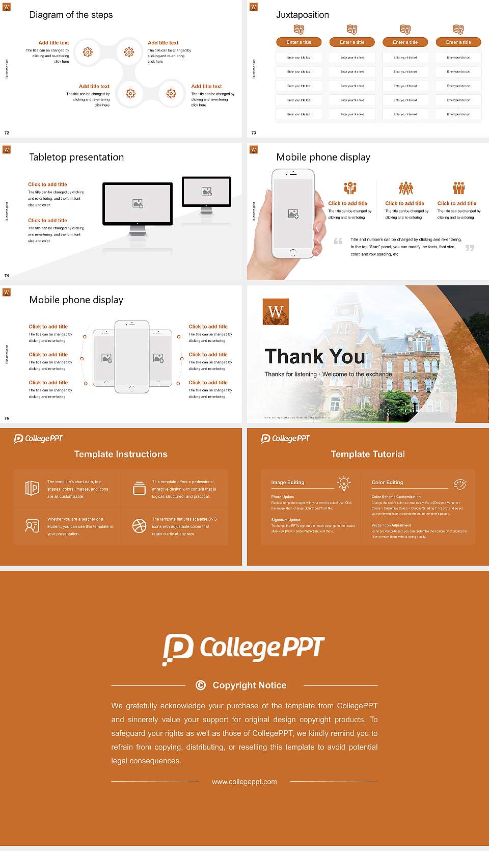 Waynesburg University Competition/Entrepreneurship Contest PPT Template16:9 ratio PPT effect preview image9