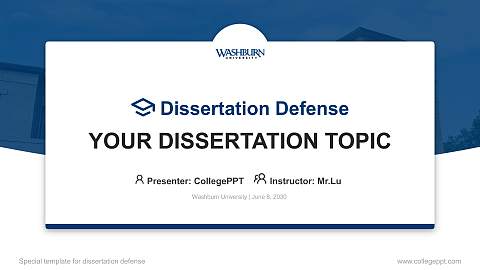 Washburn University Graduation Thesis Defense PPT Template