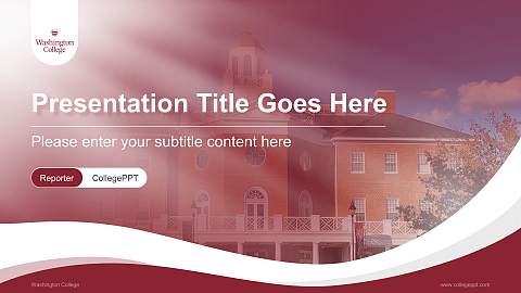 Washington College Lecture Sharing and Networking Event PPT Template