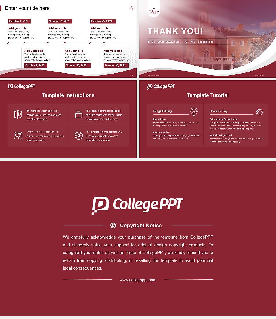 Washington College Lecture Sharing and Networking Event PPT Template16:9 ratio PPT effect preview image4