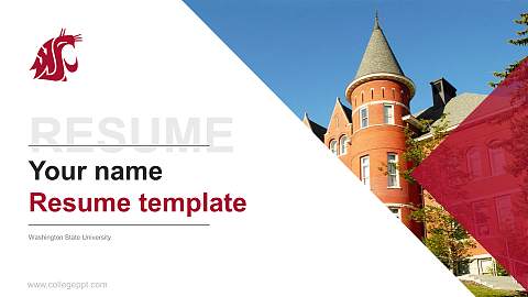 Washington State University Resume PPT Template