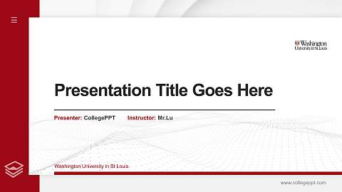 Washington University in St Louis Thesis Proposal/Graduation Defense PPT Template