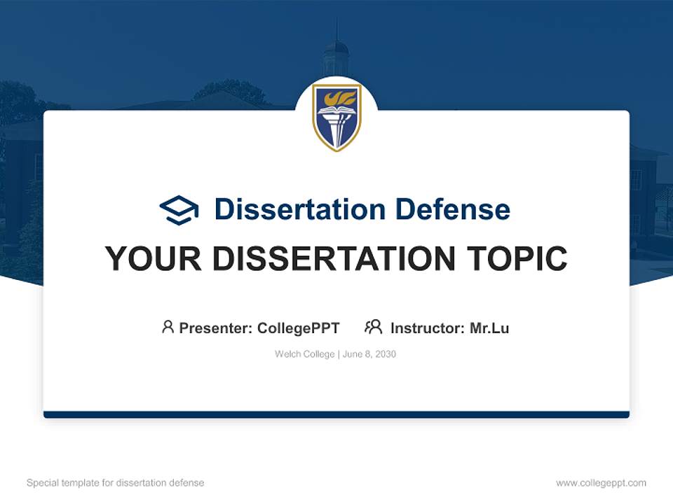 Welch College Graduation Thesis Defense PPT Template4:3 ratio PPT effect preview image7