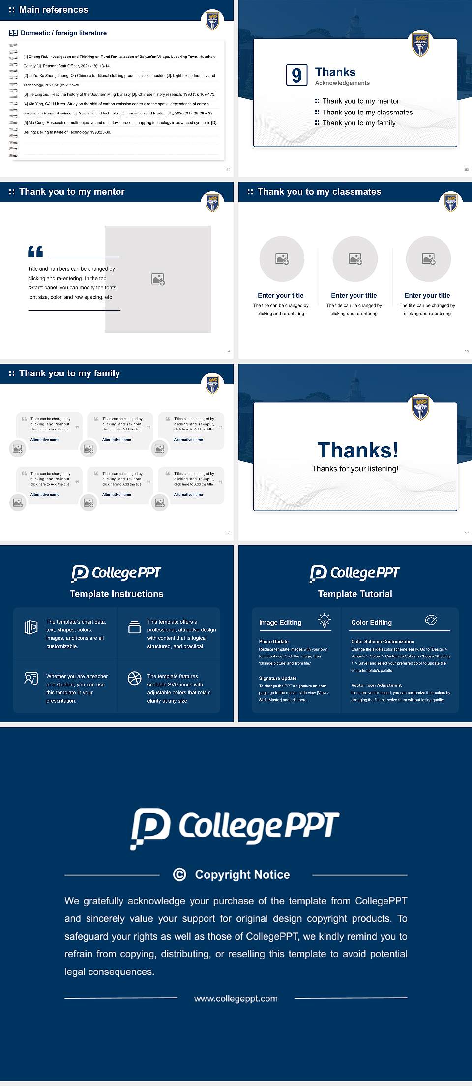 Welch College Graduation Thesis Defense PPT Template4:3 ratio PPT effect preview image7